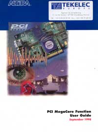 data book altera :pci megacore 